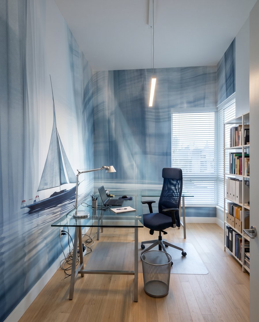 Velier între pereți albaștri — interior 6