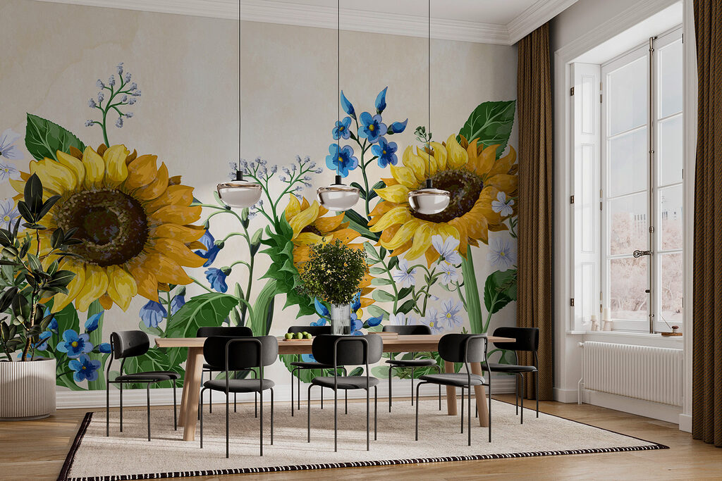 Floarea-soarelui printre flori mici — interior 2