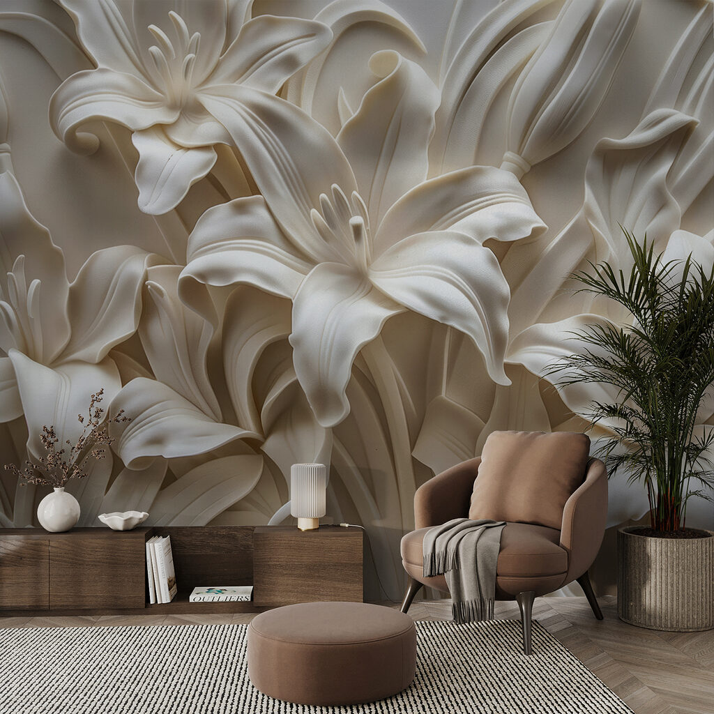 Flori albe cu umbre — interior 3