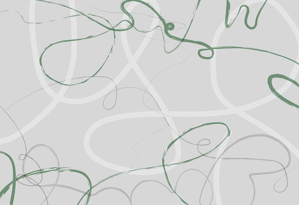 Bucle pe fundal gri — design complet