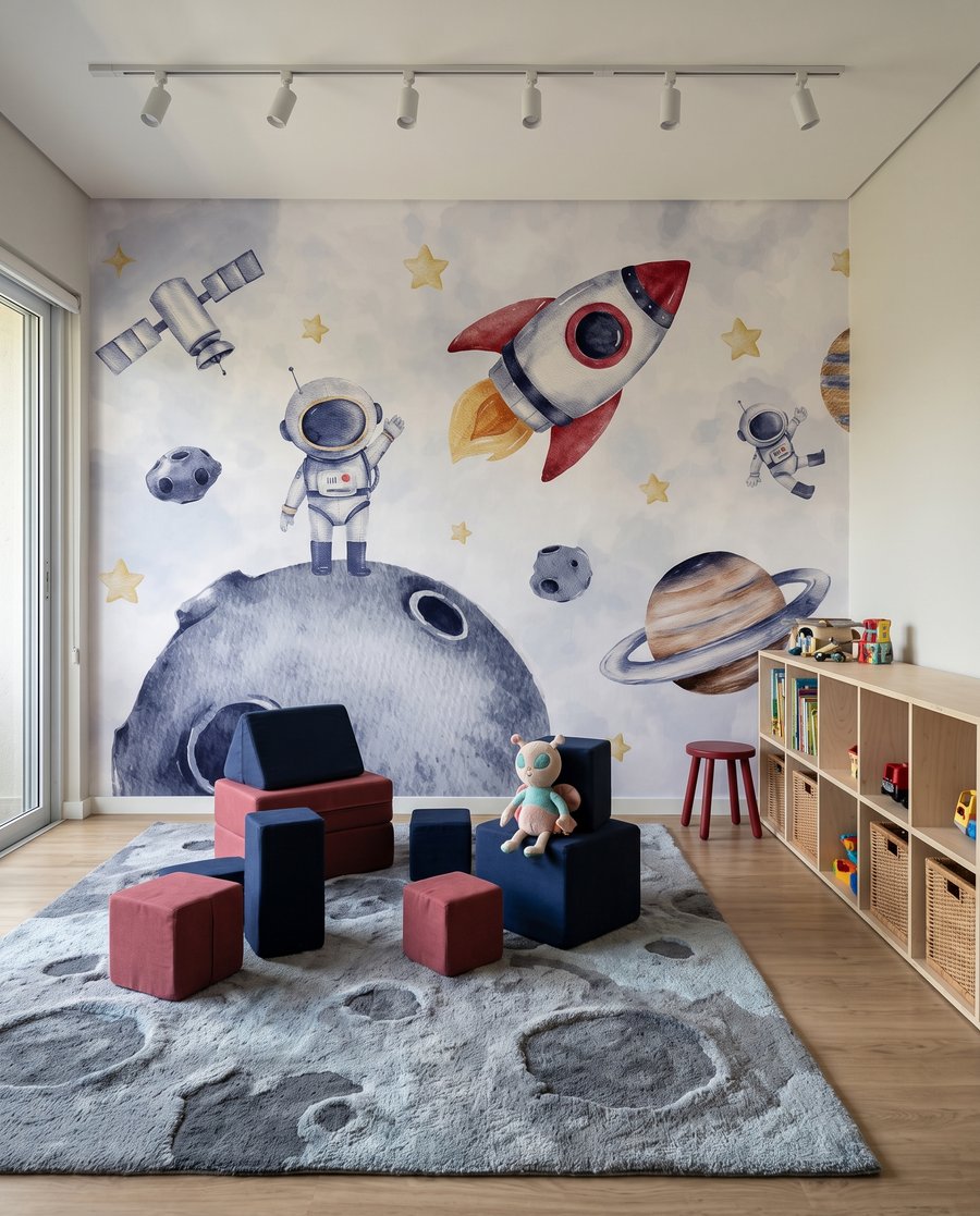 Astronaut pe lună — interior 1