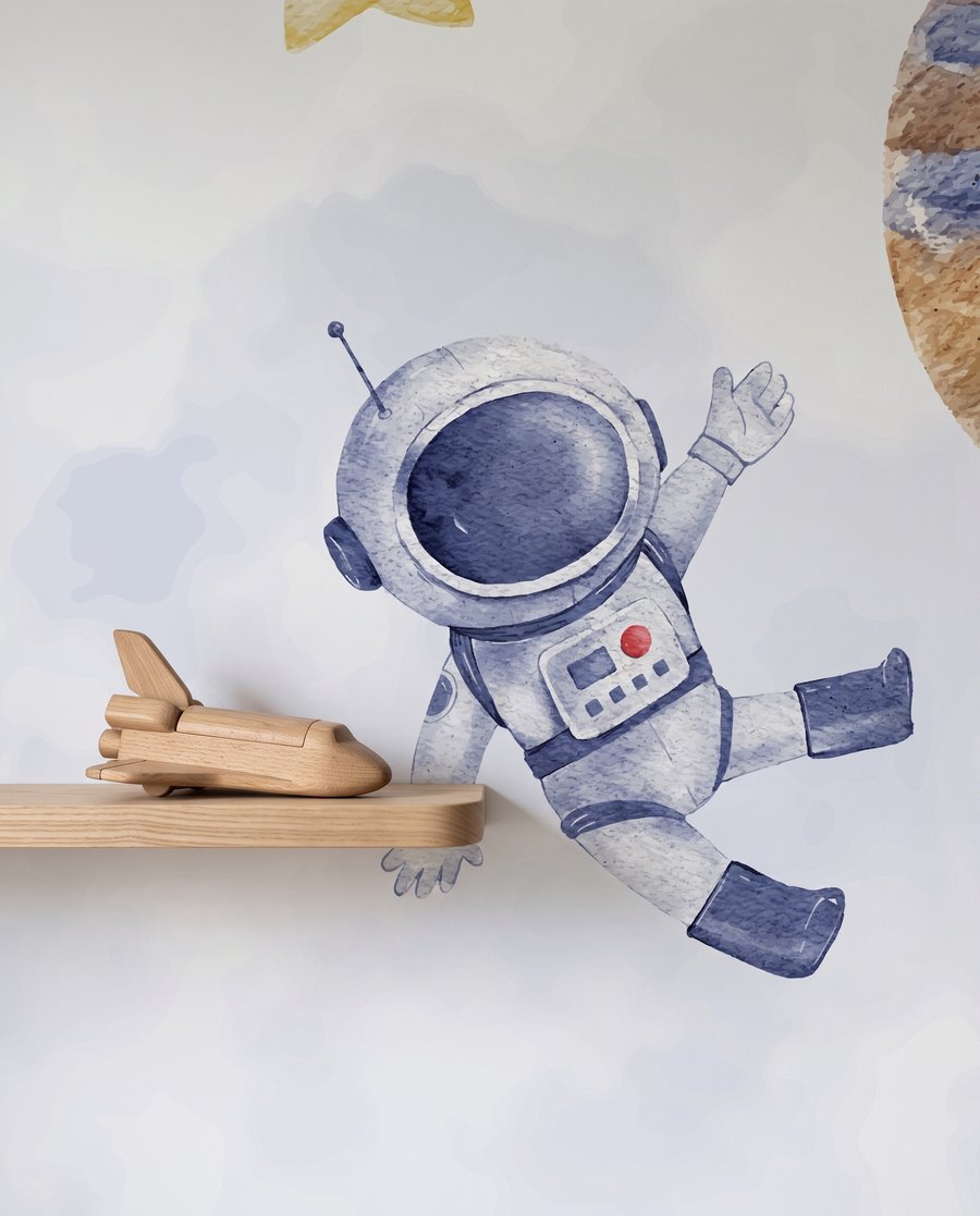 Astronaut pe lună — detaliu