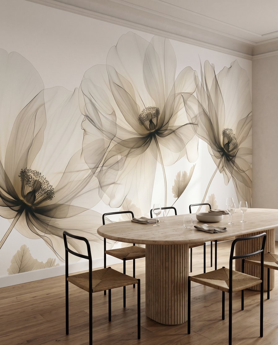 Flori transparente pe tulpini — interior 1