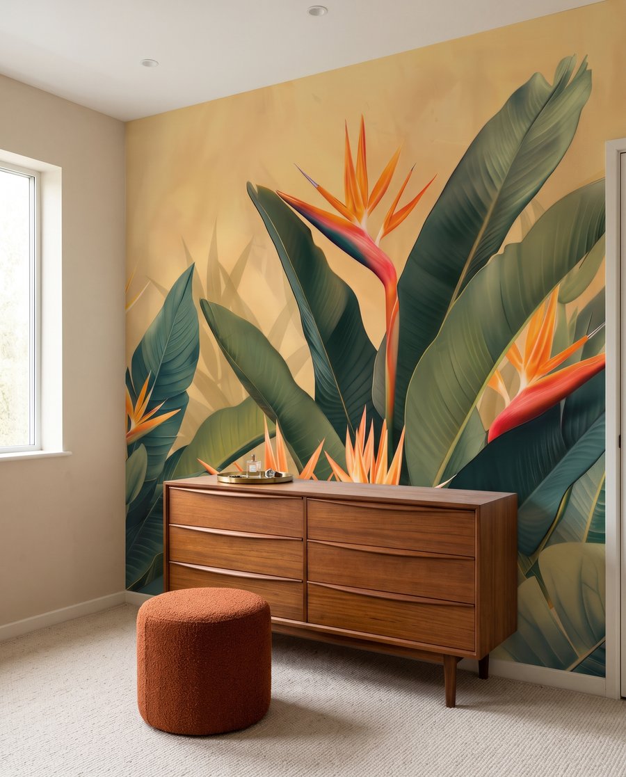 Flori tropicale între frunze — interior 3