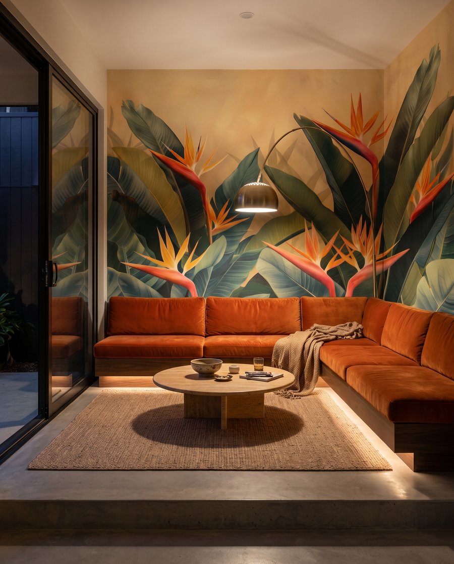 Flori tropicale între frunze — interior 5
