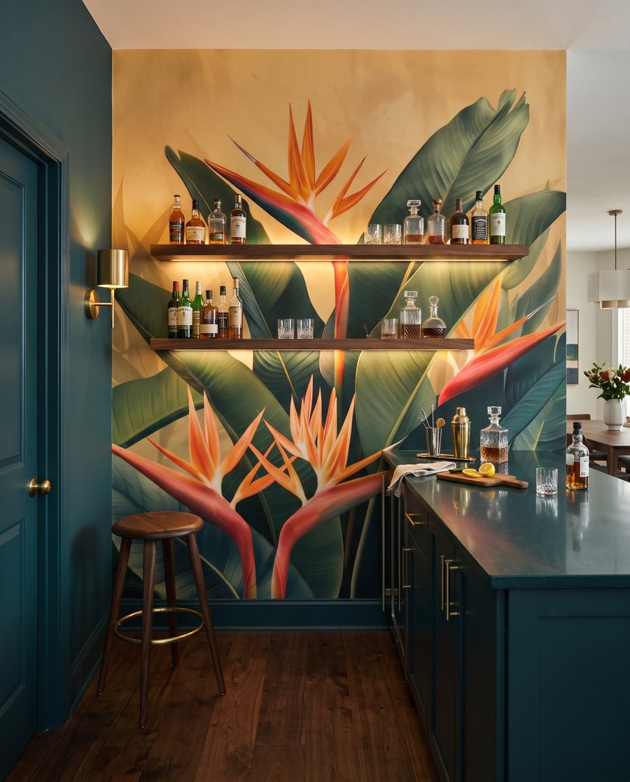 Flori tropicale între frunze — interior 6