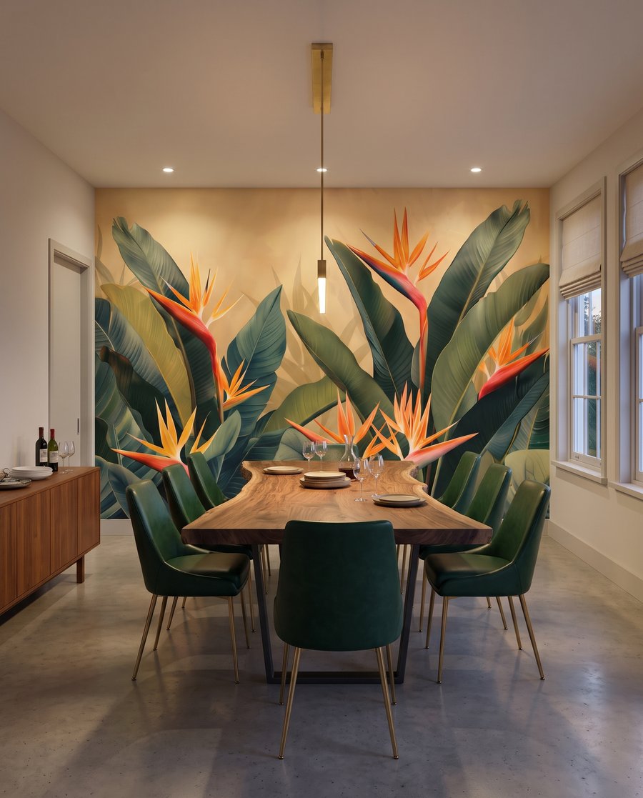 Flori tropicale între frunze — interior 9