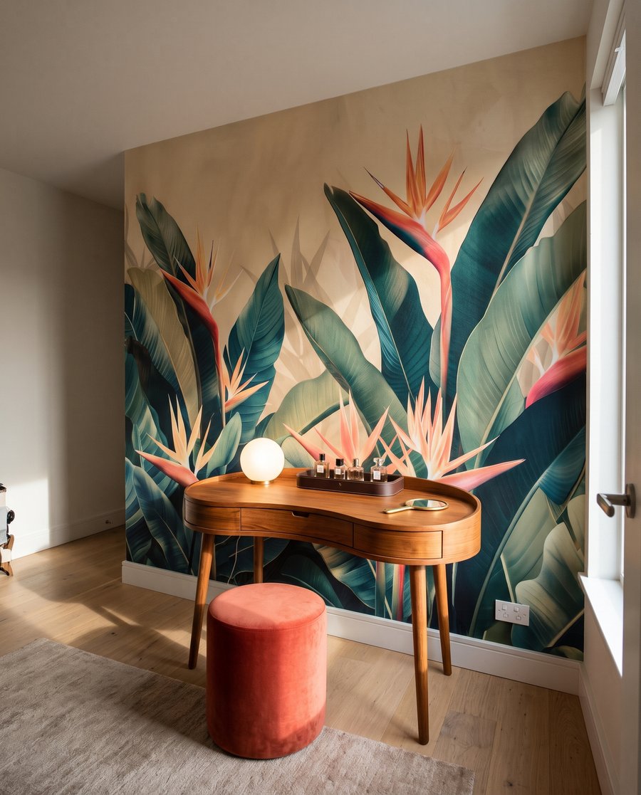 Flori tropicale între frunze — interior 3