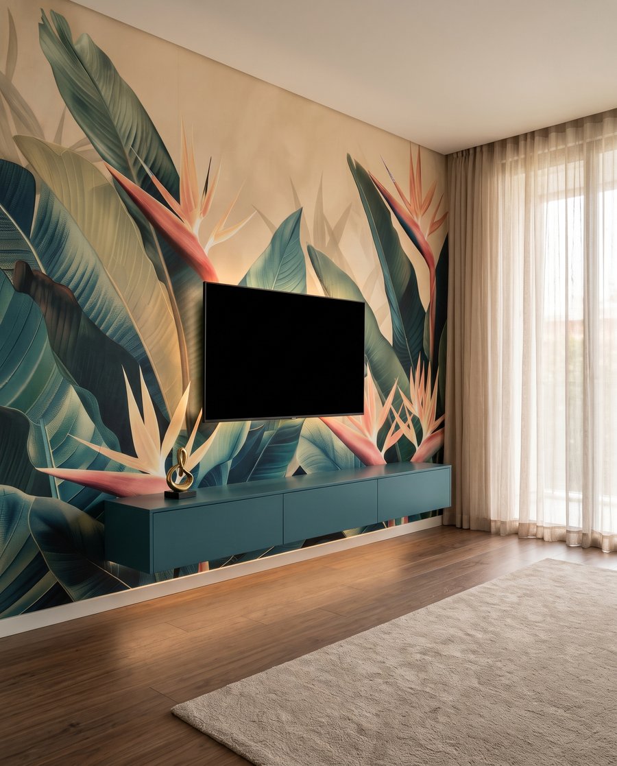 Flori tropicale între frunze — interior 5