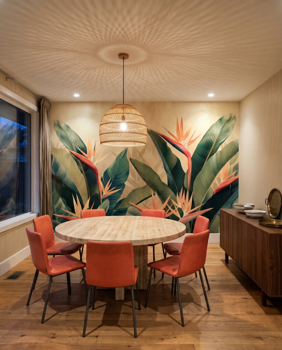 Flori tropicale între frunze — interior 8