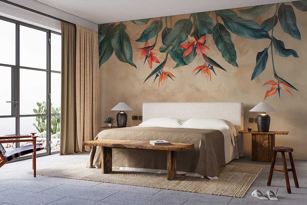 Flori tropicale care atârnă — interior 1