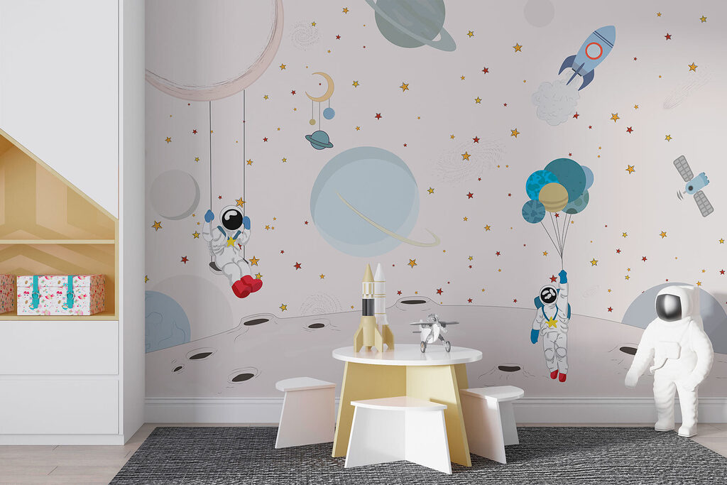 Astronauți printre figuri pastelate — interior 2
