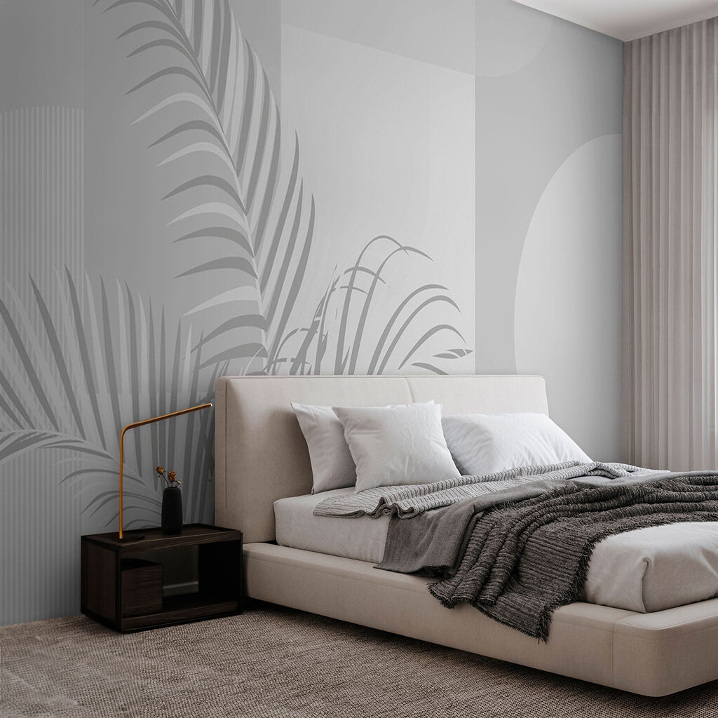 Palmier în forme geometrice într-un interior