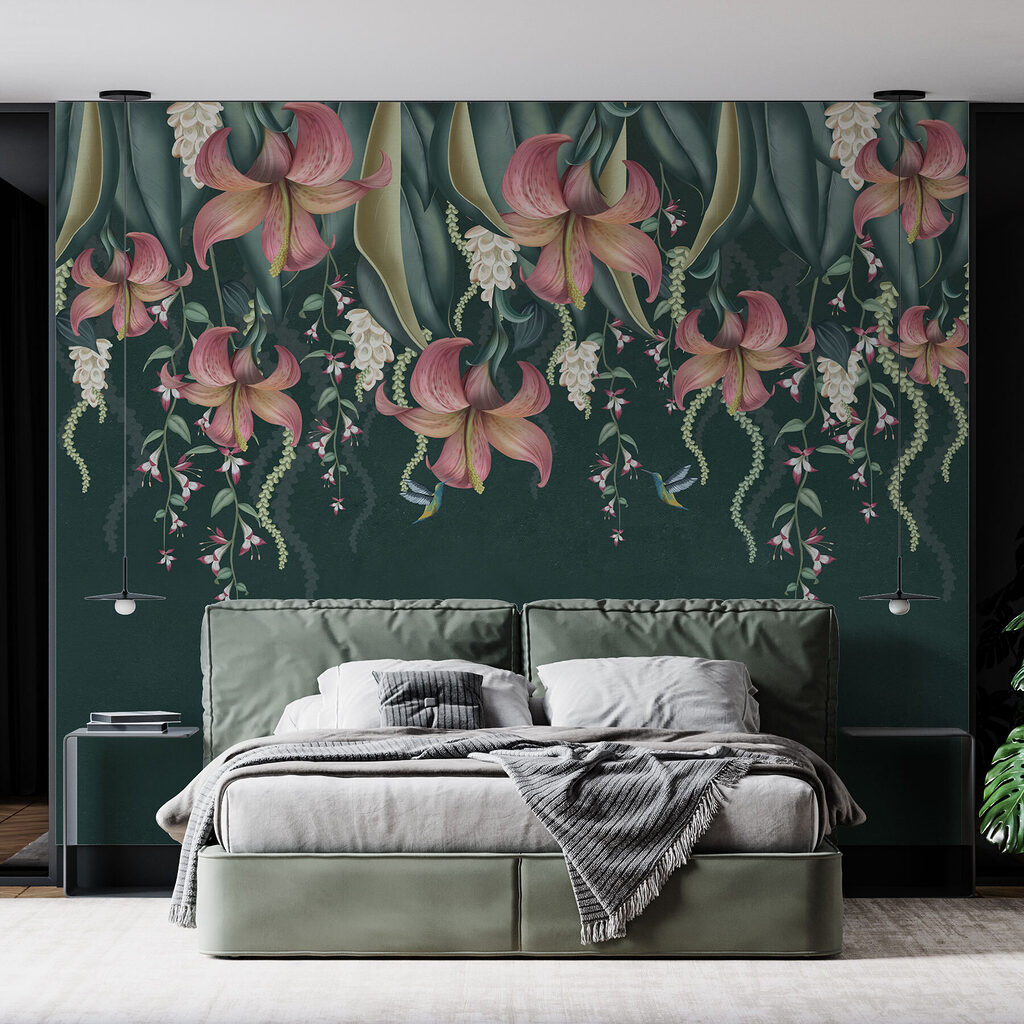 Flori care atârnă — interior 1