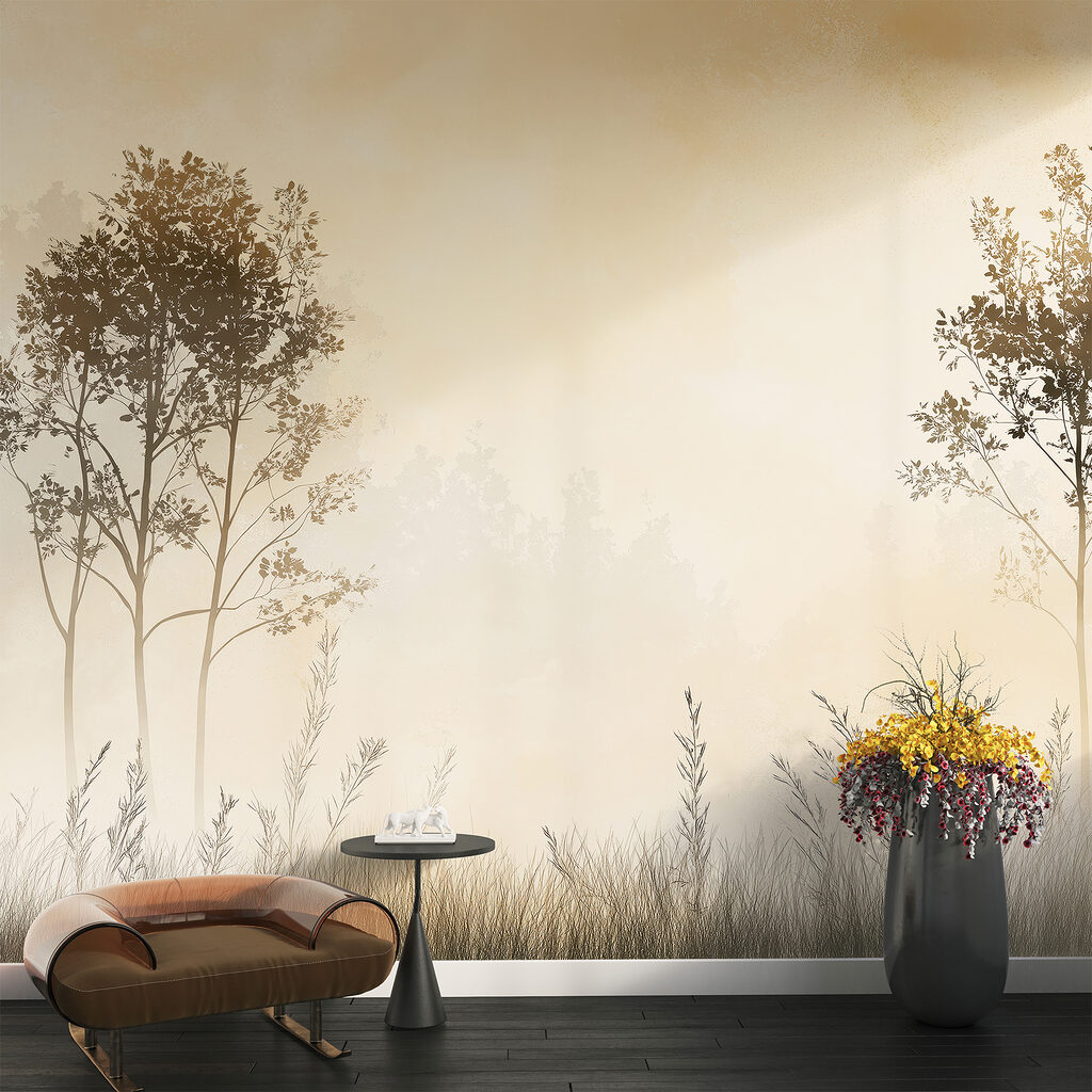 Doi copaci deasupra ierbii — interior 2