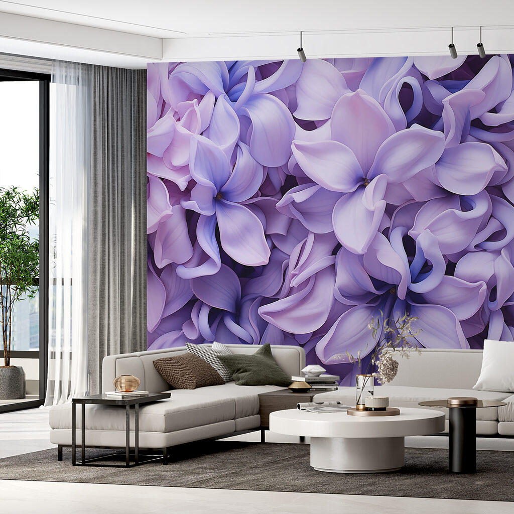 Flori liliachii ondulate — interior 2