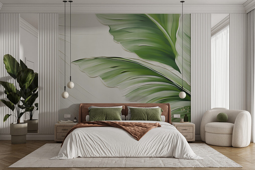 Frunză verde cu pliuri — interior 1