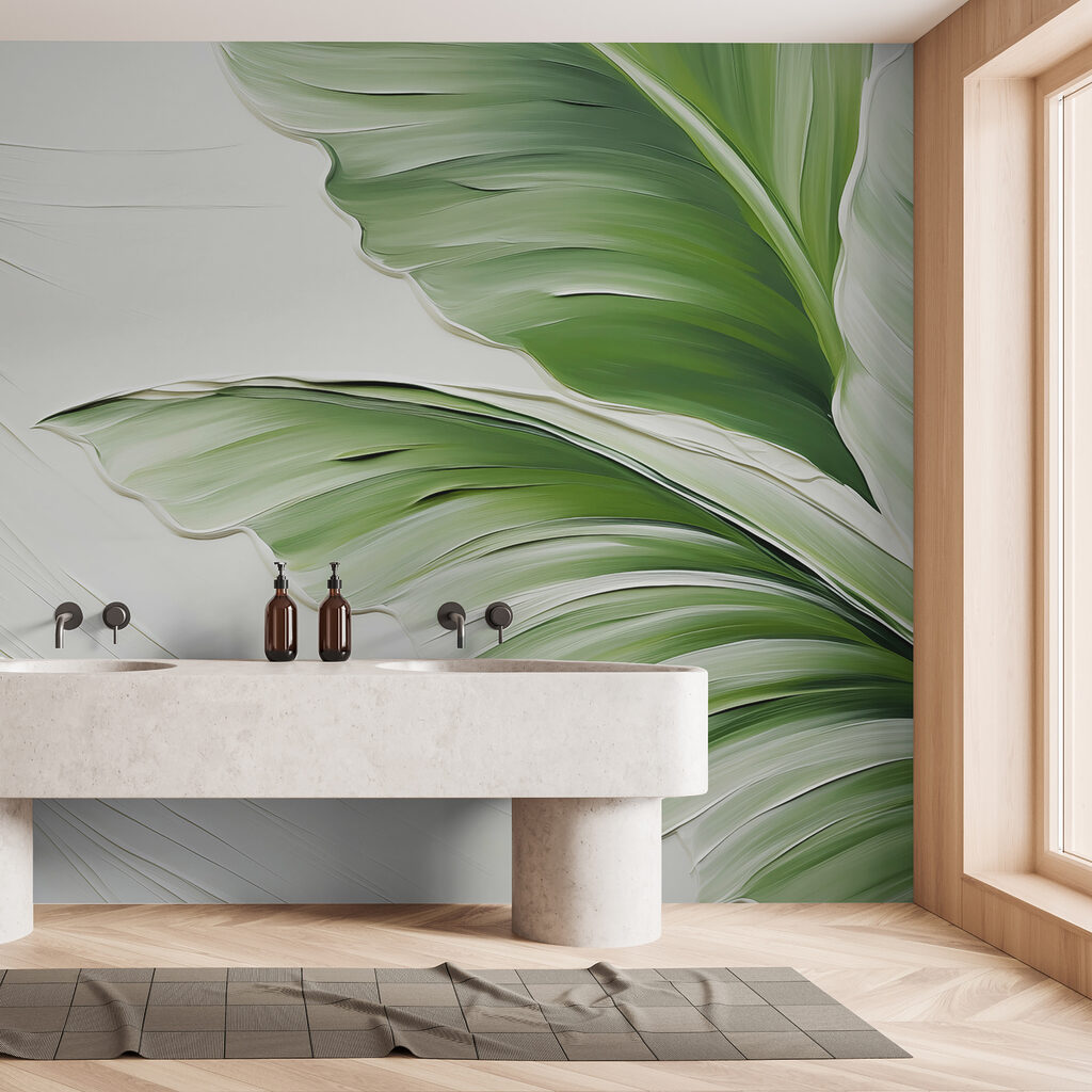 Frunză verde cu pliuri — interior 2