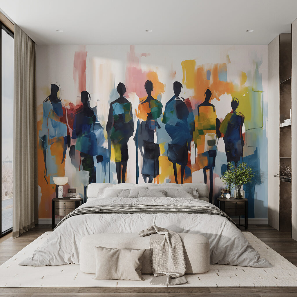 Siluete în tușe colorate — interior 1