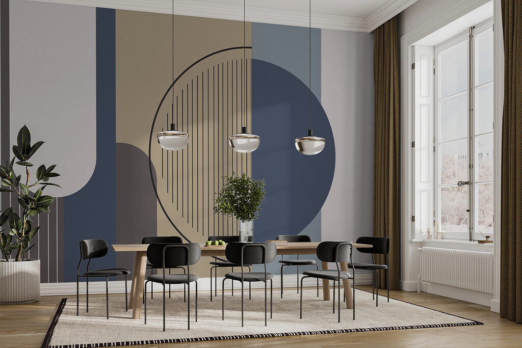 Cerc între fâșii colorate — interior 2