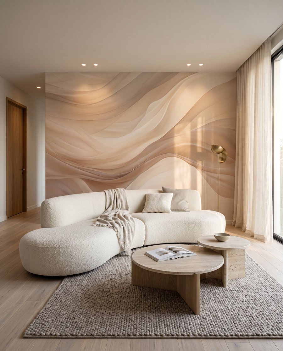 Valuri bej delicate într-un interior
