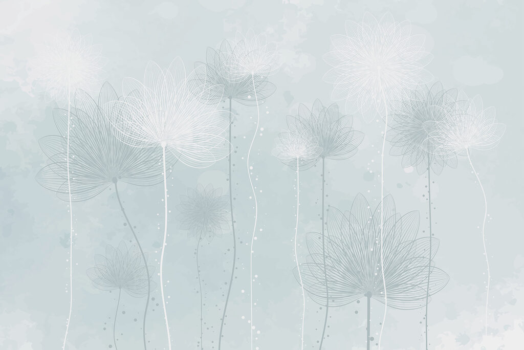 Flori fine pe nori — design complet