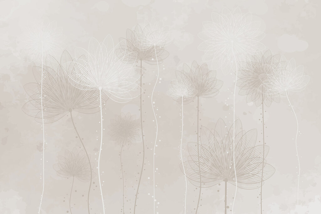 Flori fine pe nori — design complet
