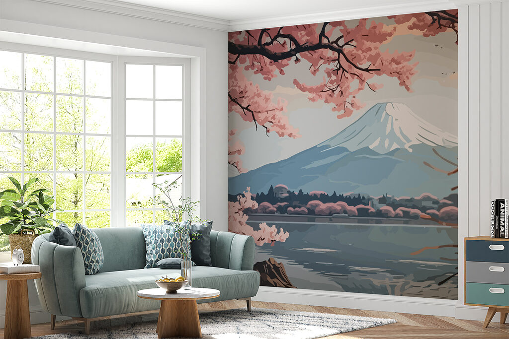 Ramuri înflorite peste lac — interior 1