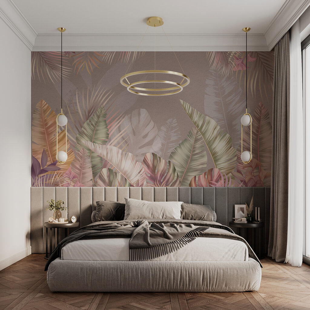 Frunze pastel, centru roz — interior 2