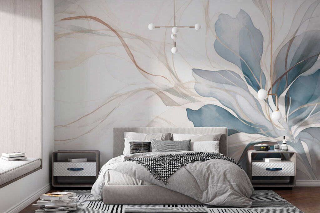 Frunze albastre curbate — interior 2