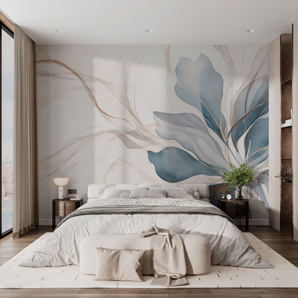 Frunze albastre curbate — interior 3