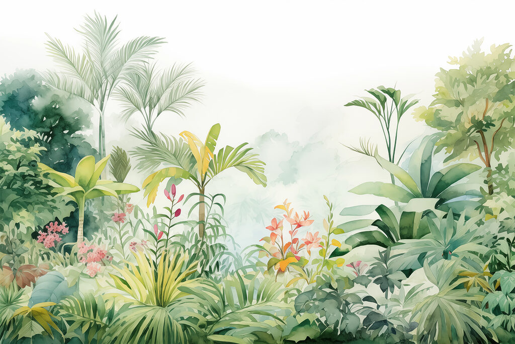 Grădină tropicală — design complet