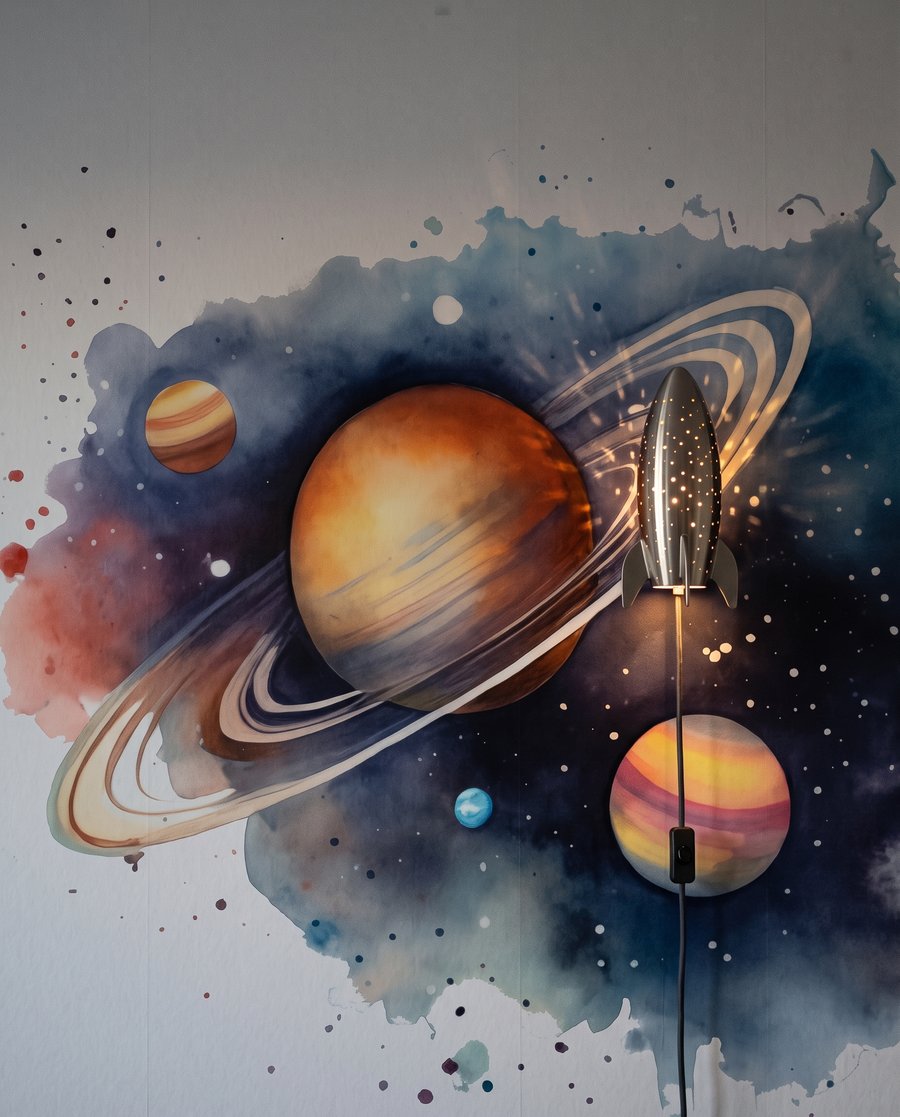 Planete pe pete colorate — detaliu