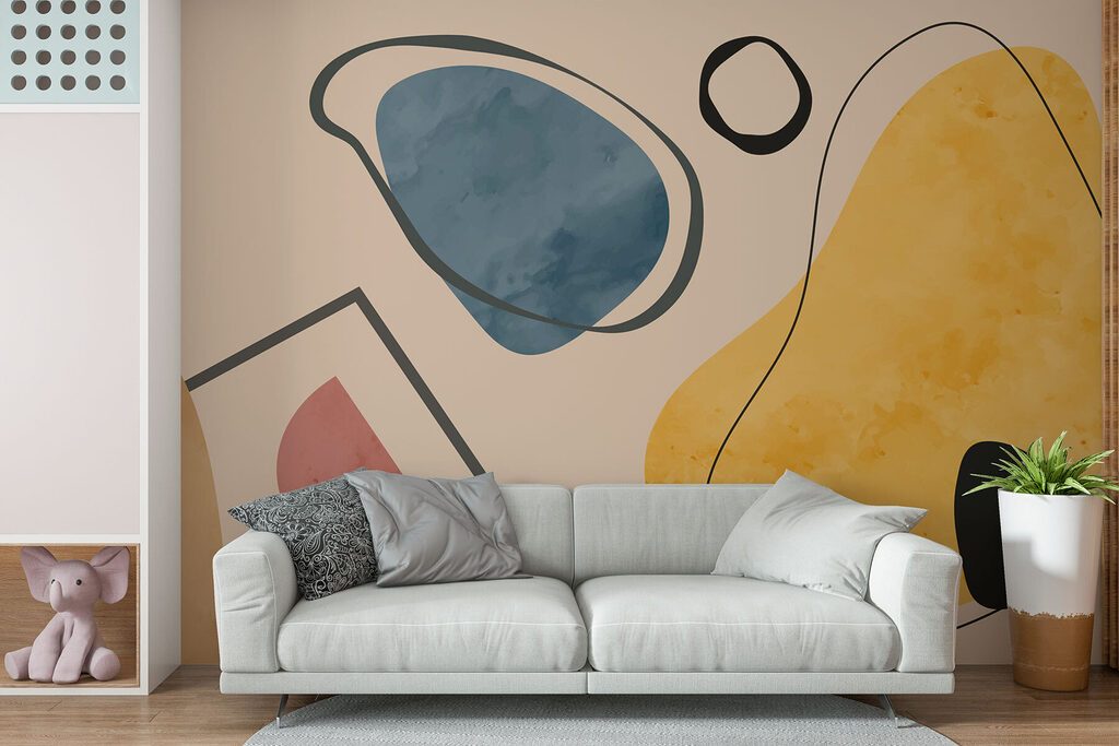 Forme ocru cu contur — interior 1