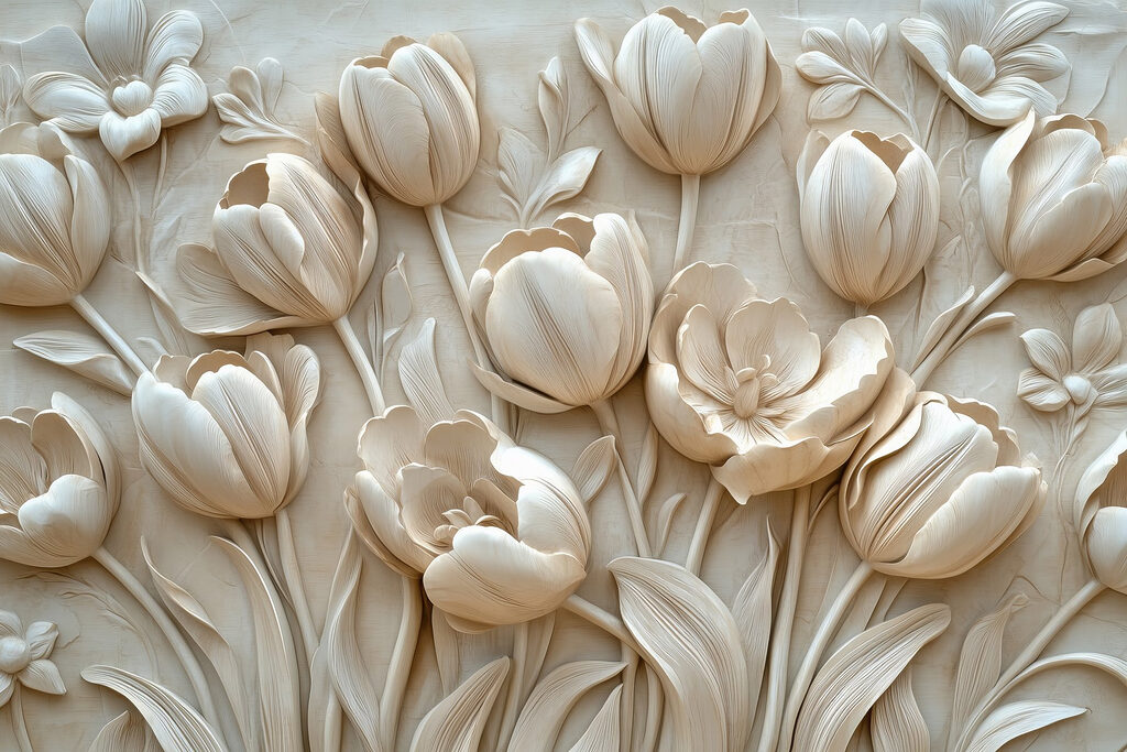 Lalele în relief — design complet