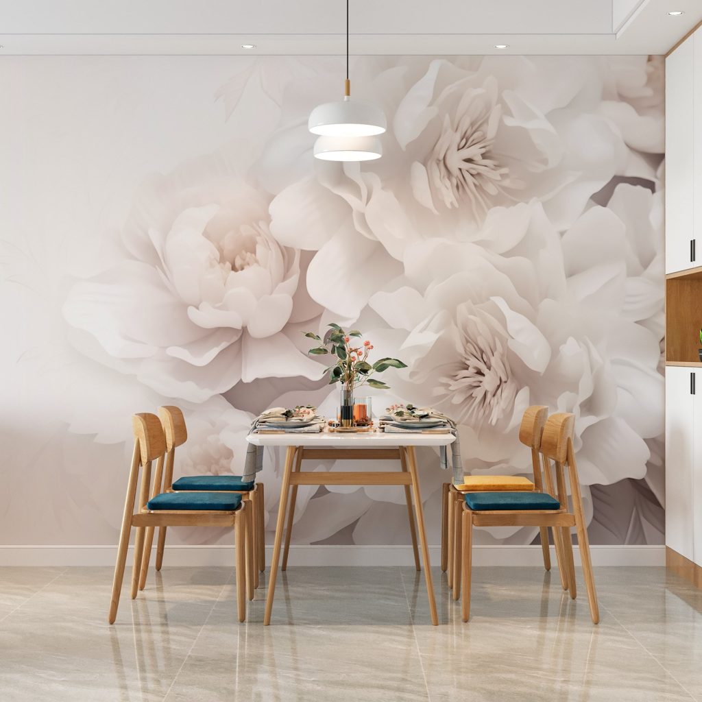 Flori albe estompate — interior 3