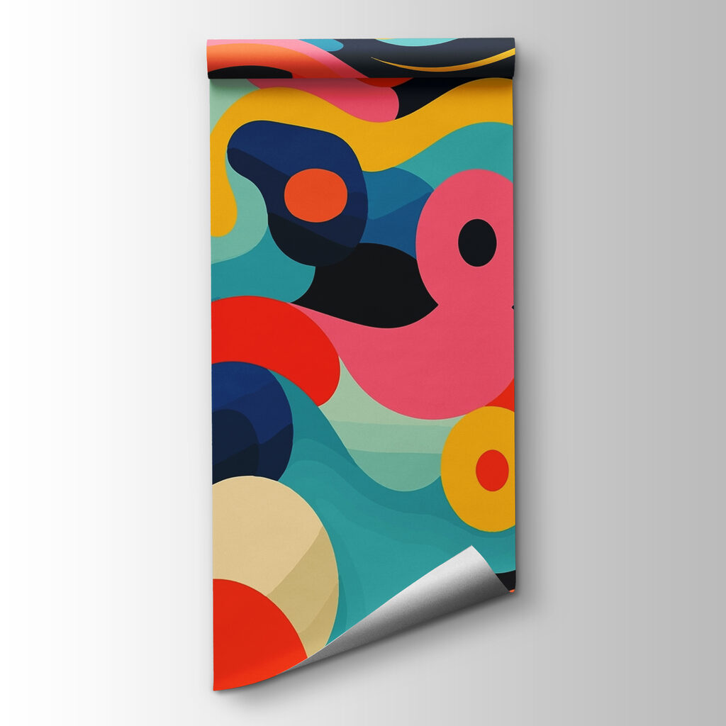Volute colorate pe negru — vizualizare produs