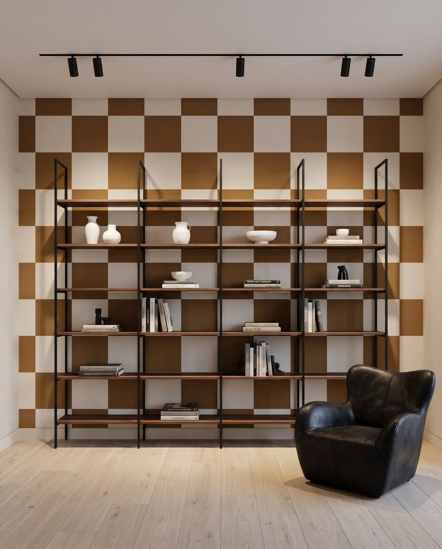 Pătrățele în contrast — interior 1