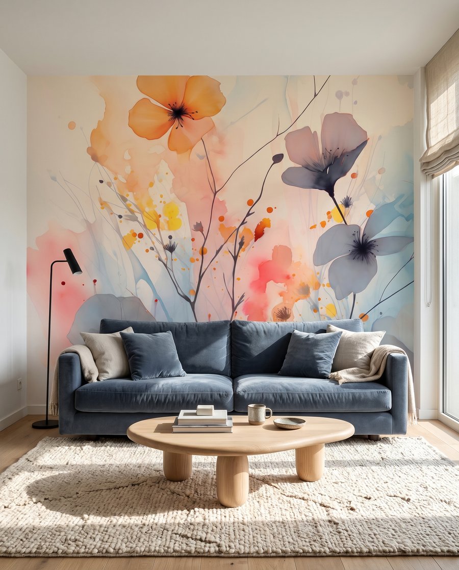 Flori pe pete colorate — interior 3