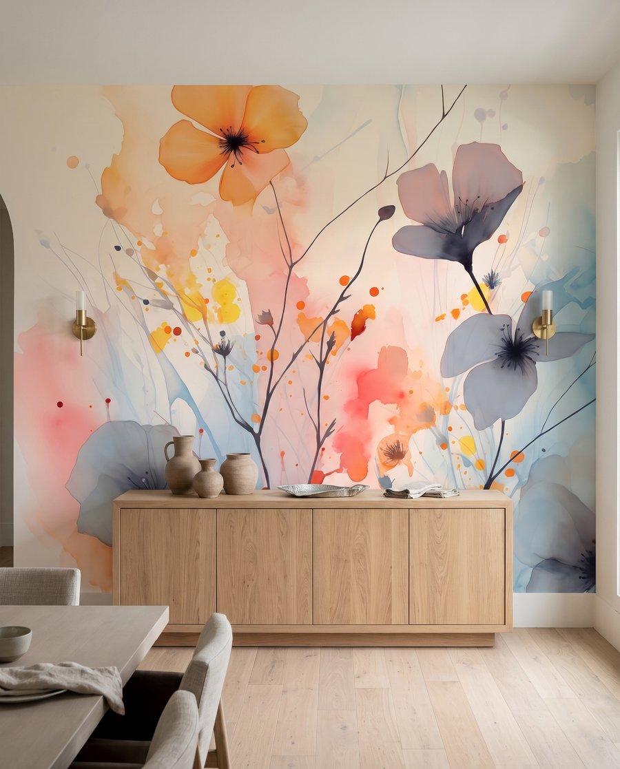 Flori pe pete colorate — interior 7