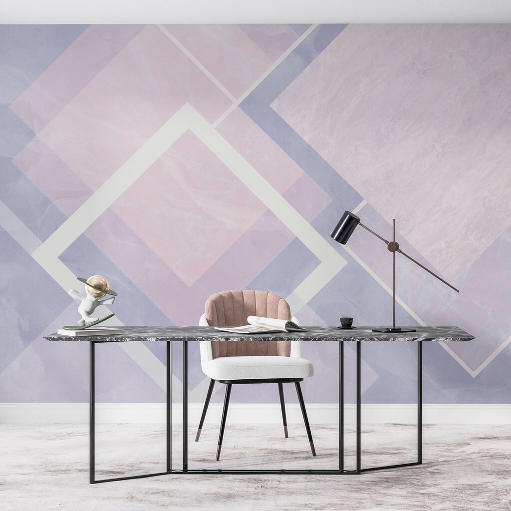 Romburi albe pe culori — interior 4