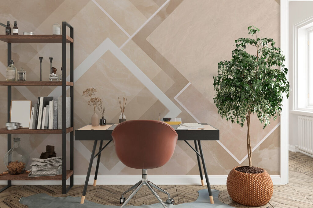 Romburi albe pe culori — interior 2