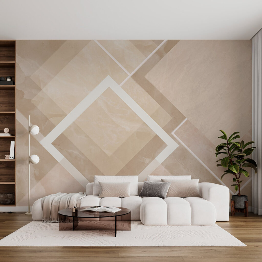 Romburi albe pe culori — interior 3