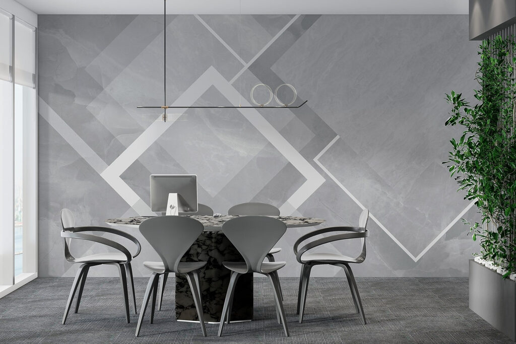 Romburi albe pe culori — interior 5