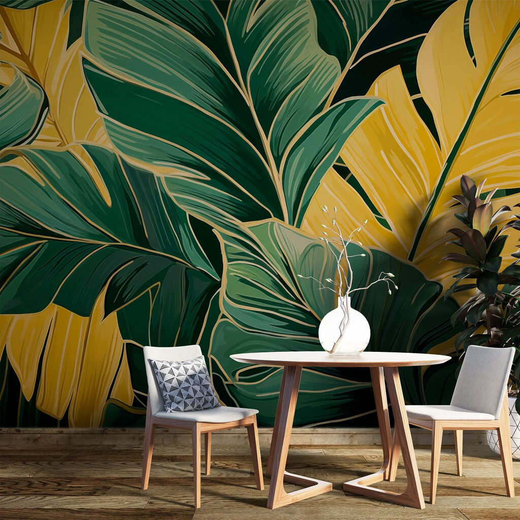 Frunze aurii pe verde — interior 2