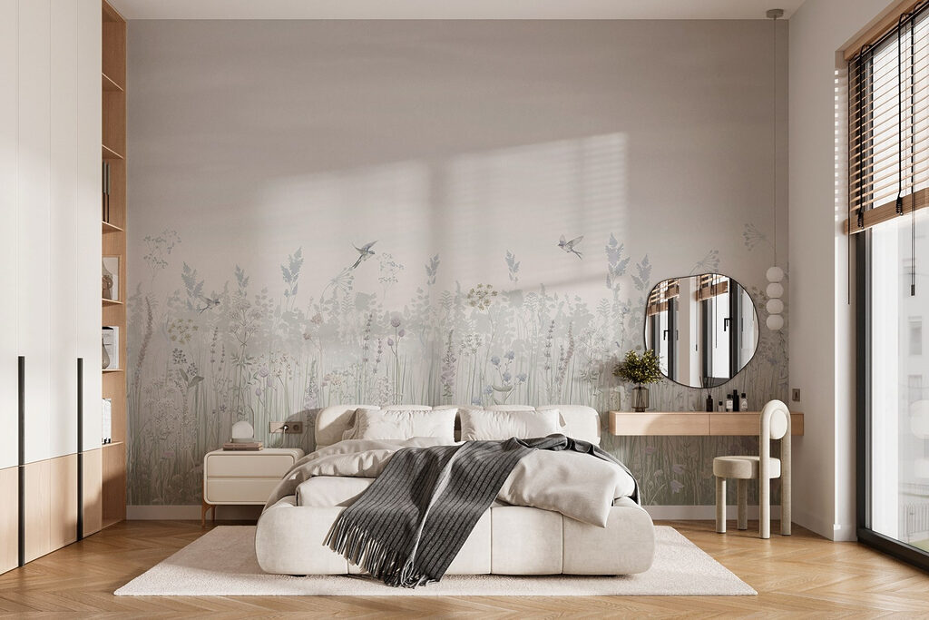 Păsărele deasupra pajiștii — interior 1