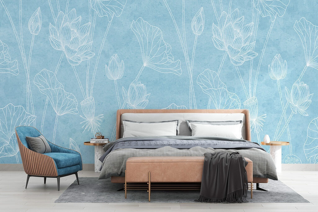 Linii de flori albe — interior 1