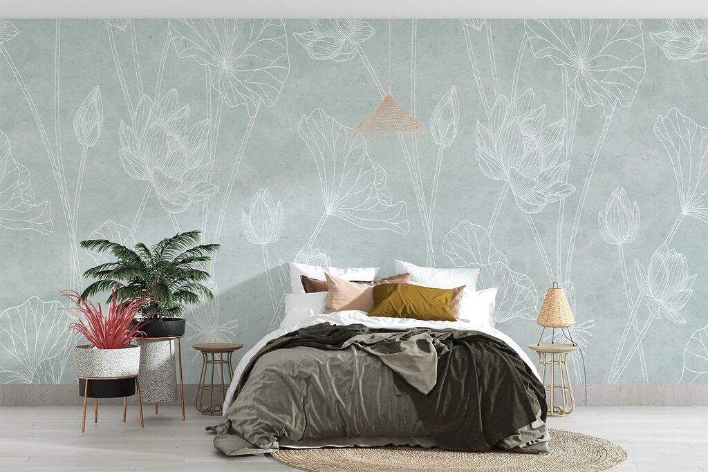 Linii de flori albe — interior 1