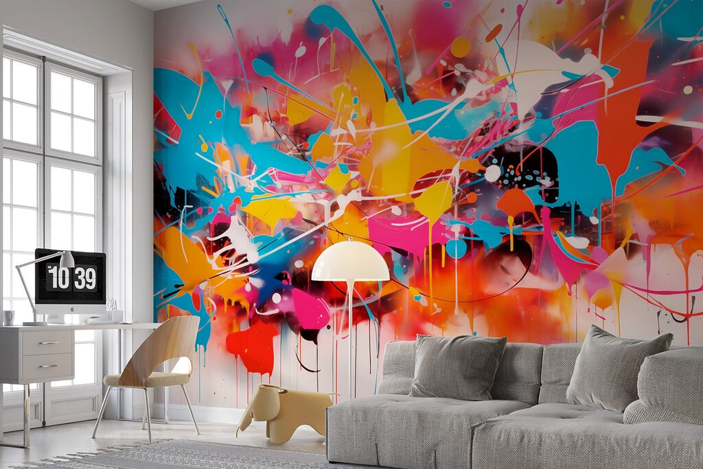Stropi de vopsea colorați — interior 1