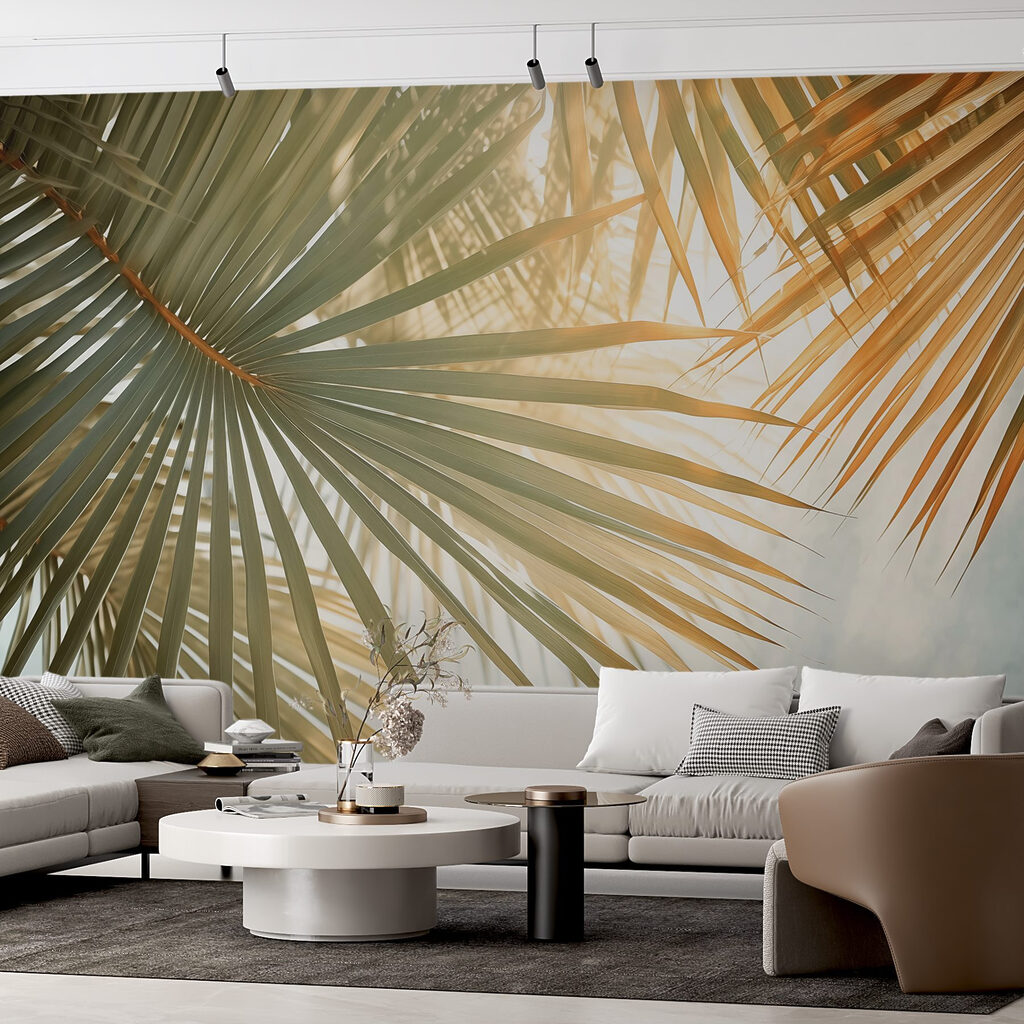 Soare printre palmieri verzi — interior 1